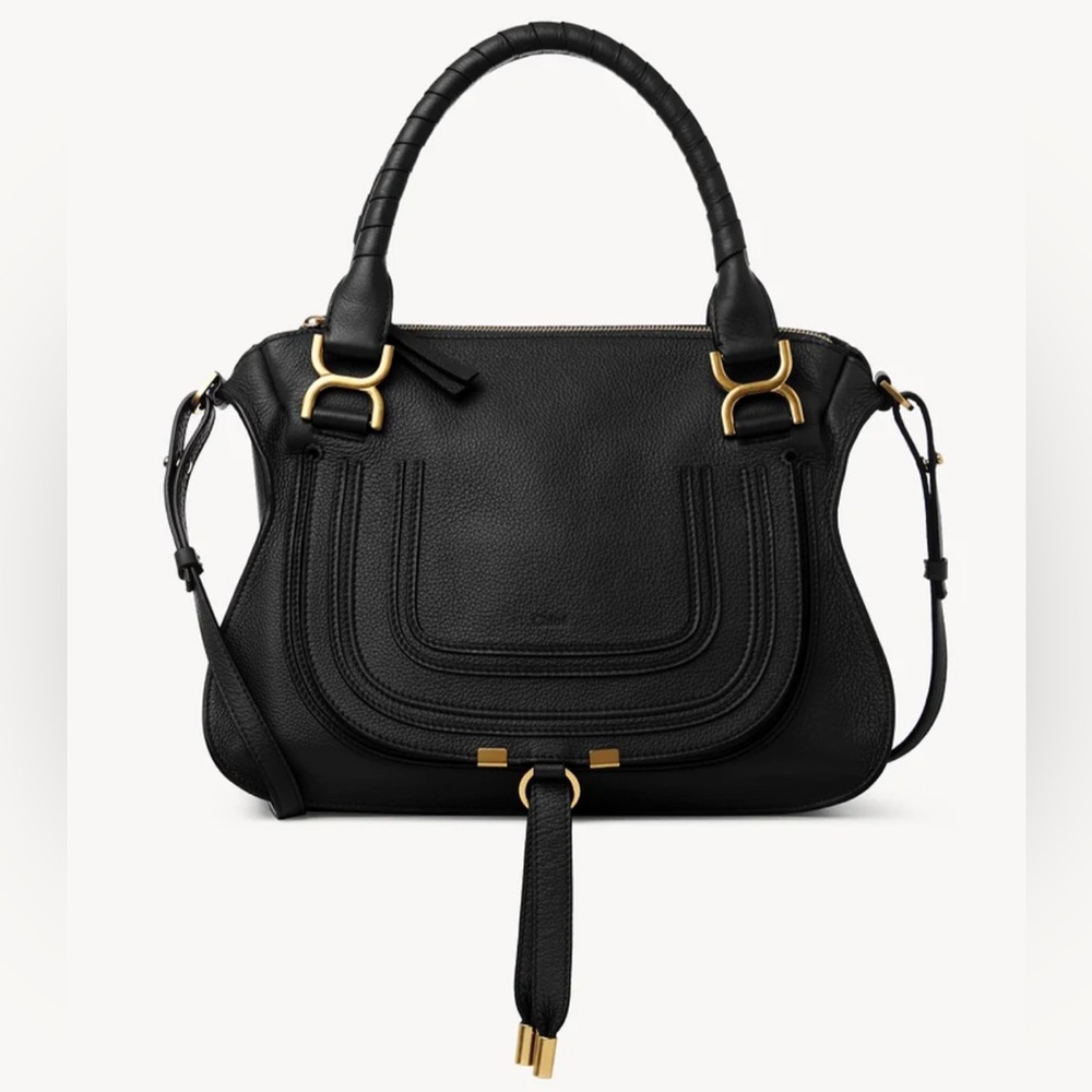 Chloe Medium Marcie Calfskin Leather Satchel.           Like New.